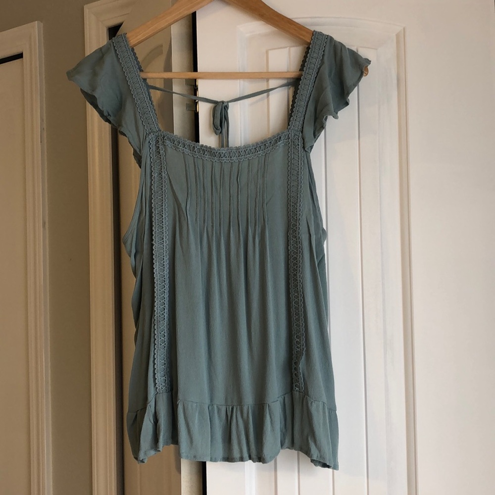 Teal sleeveless top